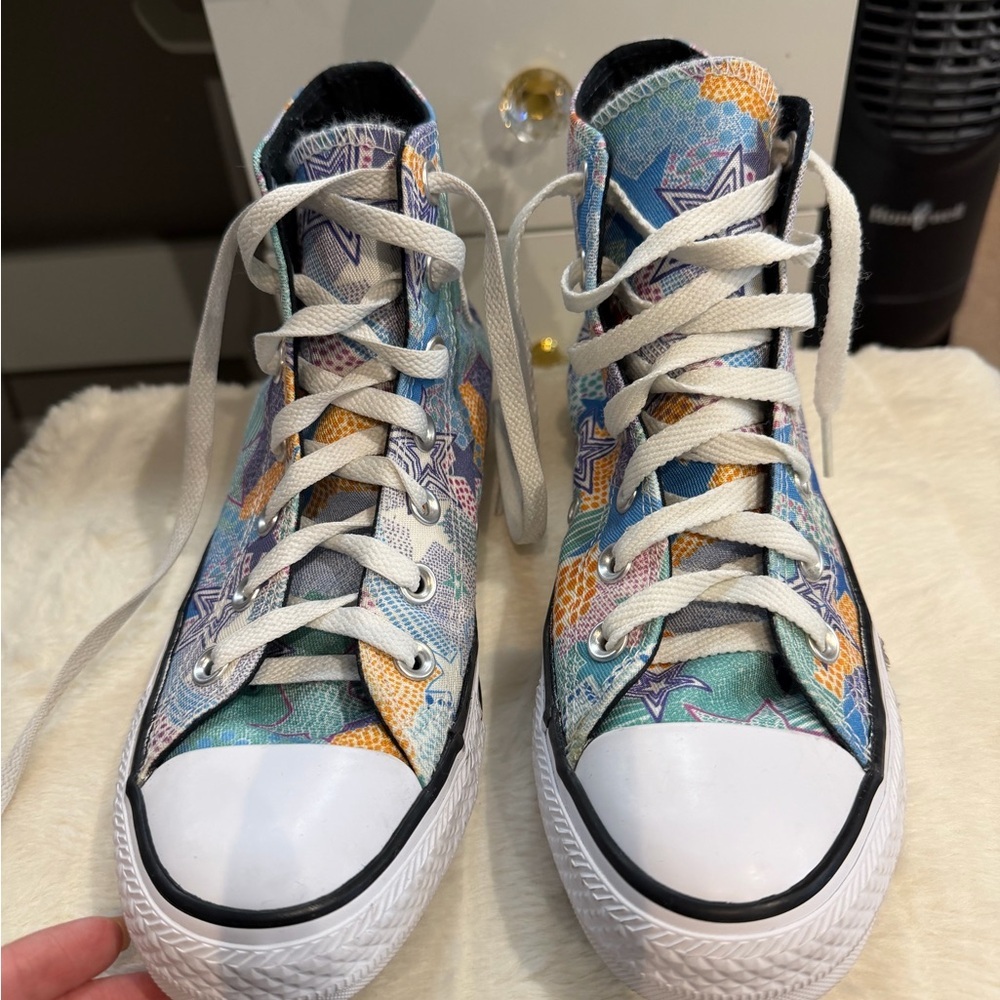 New Converse All Star Chuck Taylor Colorful Patterned High-Top Sneakers - Picture 2 of 6